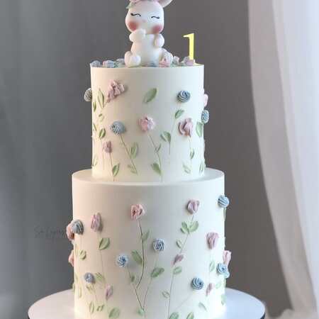 Lapin fleuri